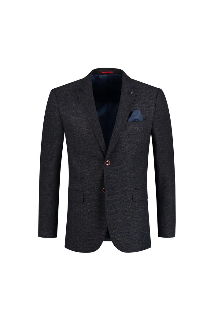 Colbert structuur koperblauw