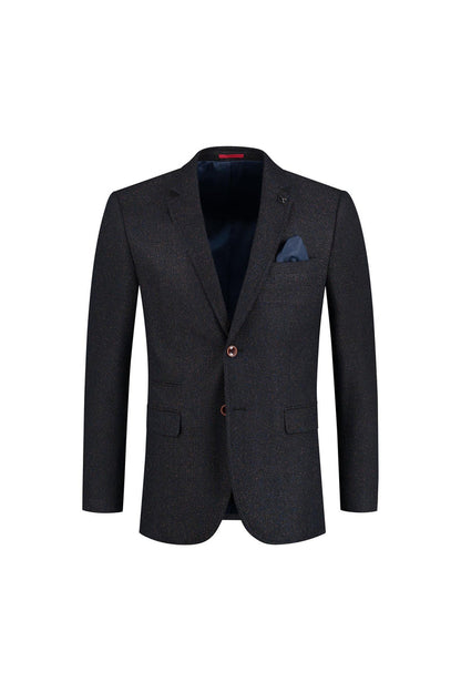 Colbert structuur koperblauw