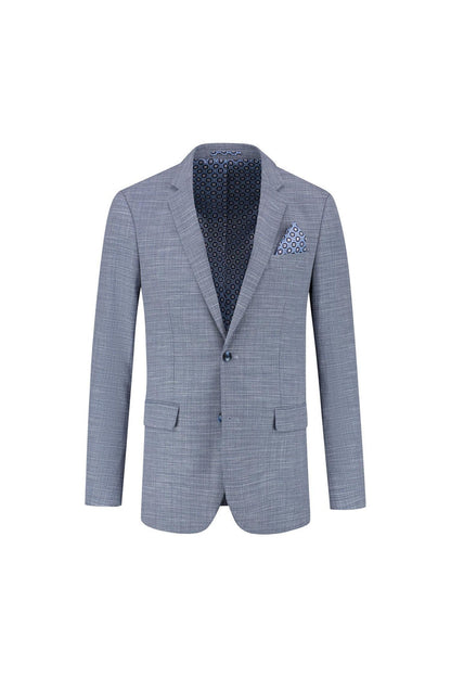 Colbert structuur steenblauw