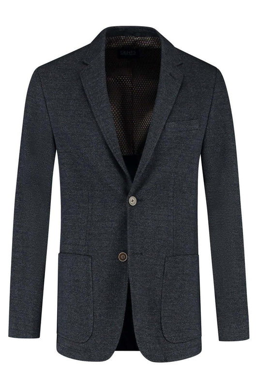 Colbert visgraat blauw