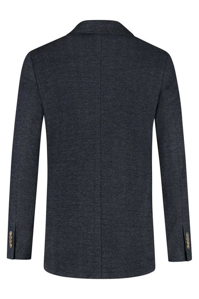 Colbert visgraat blauw