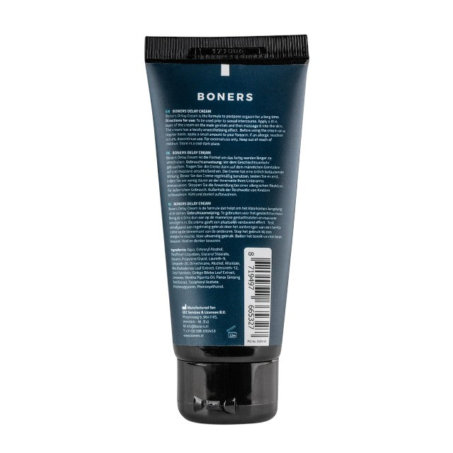 Cremă BONERS Delay Cream, susține întârzierea ejaculării, efect ușor de amorțire, textură mătăsoasă, 100ml