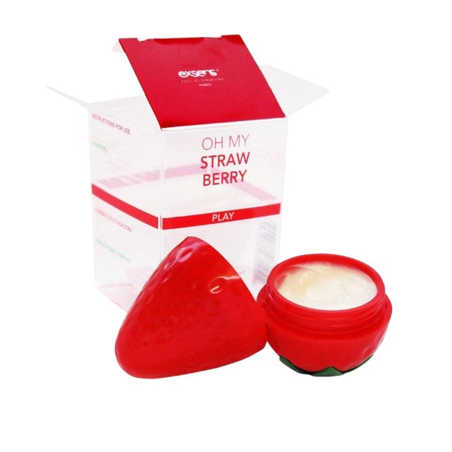 Cremă EXSENS Oh My Strawberry - Nipple Arousal Cream, pentru stimularea sfârcurilor, cu aromă de căpșuni, fără zahăr, 8 ml