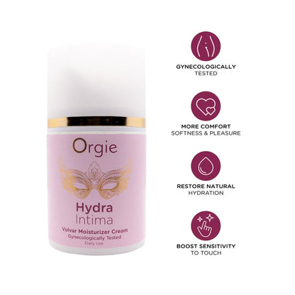 Cremă intimă ORGIE Hydra Intima, pentru îngrijirea vaginului, susține hidratarea naturală, testată ginecologic, 50 ml