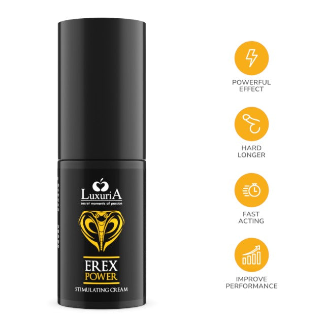 Cremă LUXURIA Erex Power Stimulating Cream, pentru erecții puternice și de durată, efect rapid, 30 ml