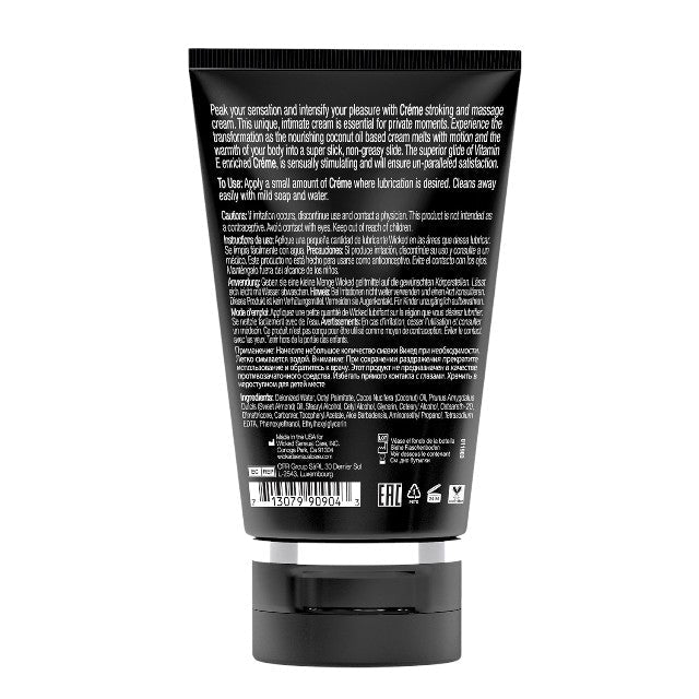Cremă WICKED CRÉME Masturbation Cream For Men, lubrifiant intim pentru masturbare pe bază de ulei, 120 ml