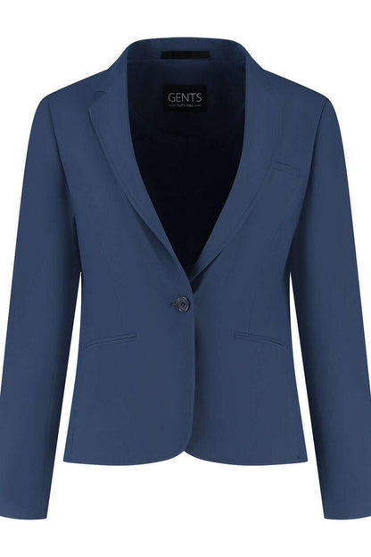 Damesblazer comfort stretch royalblue, koningsblauwe blazer met stretch, comfortabel en onderhoudsvriendelijk.