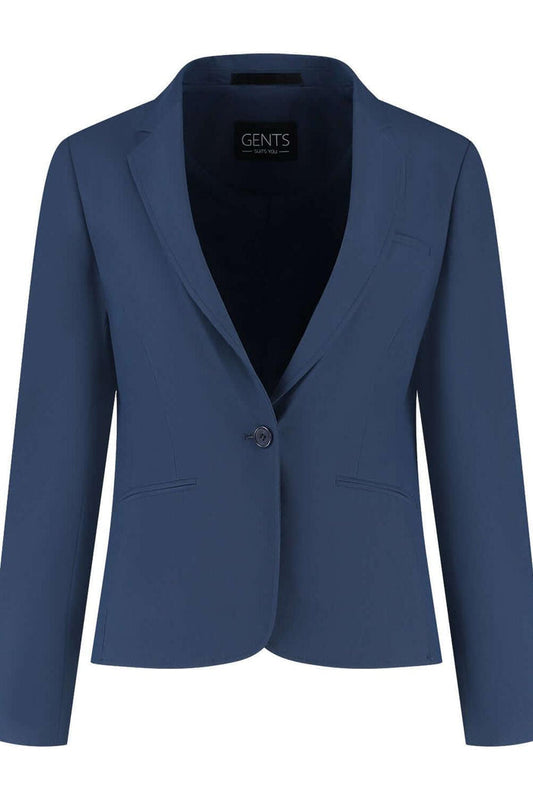 Damesblazer comfort stretch royalblue, koningsblauwe blazer met stretch, comfortabel en onderhoudsvriendelijk.