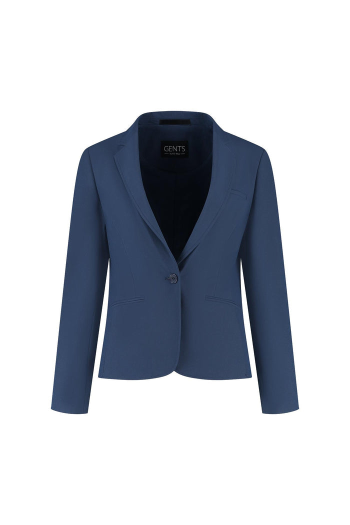 Damesblazer comfort stretch royalblue, koningsblauwe blazer met stretch, comfortabel en onderhoudsvriendelijk.