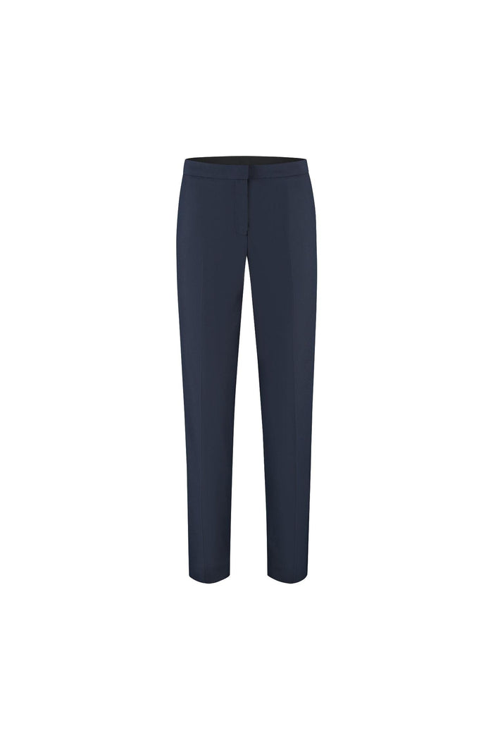 Damespantalon comfort stretch blauw, comfortabele stretchbroek met Easycare, ideaal voor werk en casual wear.