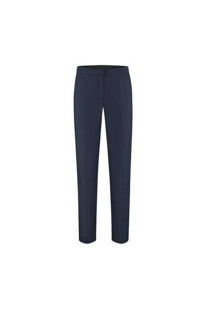 Damespantalon comfort stretch blauw, comfortabele stretchbroek met Easycare, ideaal voor werk en casual wear.