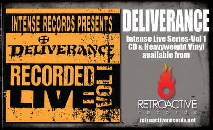 DELIVERANCE - INTENSE LIVE SERIES VOLUME 1 (*NEW-Orange Vinyl, 2024, Retroactive) Remastered + Stryper cover