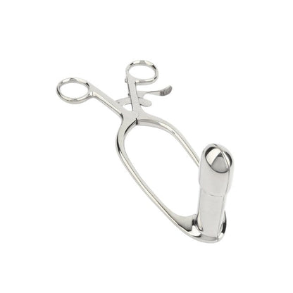 Dilatator anal MR. STEEL Barr Rectal Speculum Large, în formă de specul, din oțel inoxidabil, lungime 20 cm (mare), argintiu