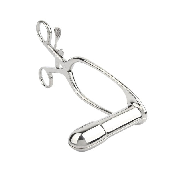 Dilatator anal MR. STEEL Barr Rectal Speculum Large, în formă de specul, din oțel inoxidabil, lungime 20 cm (mare), argintiu