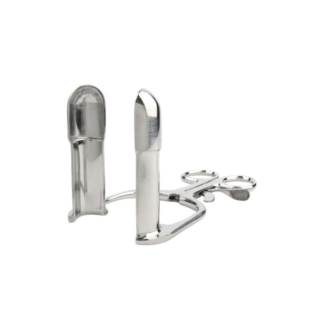 Dilatator anal MR. STEEL Barr Rectal Speculum Small, în formă de specul, din oțel inoxidabil, lungime 15 cm (mic), argintiu