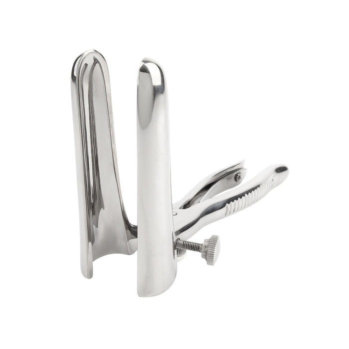 Dilatator anal MR. STEEL Sims Rectal Speculum, în formă de specul, din oțel inoxidabil, lungime 17 cm, argintiu