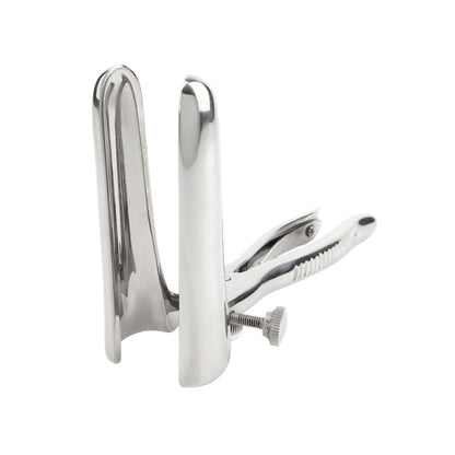 Dilatator anal MR. STEEL Sims Rectal Speculum, în formă de specul, din oțel inoxidabil, lungime 17 cm, argintiu