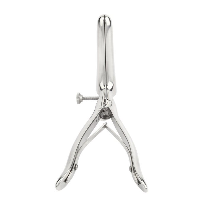 Dilatator anal MR. STEEL Sims Rectal Speculum, în formă de specul, din oțel inoxidabil, lungime 17 cm, argintiu
