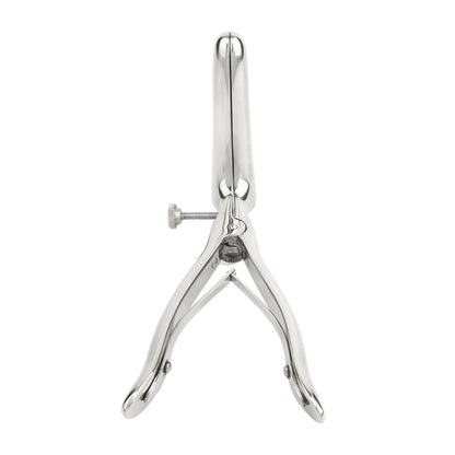 Dilatator anal MR. STEEL Sims Rectal Speculum, în formă de specul, din oțel inoxidabil, lungime 17 cm, argintiu