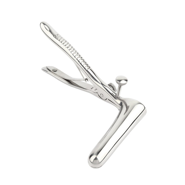 Dilatator anal MR. STEEL Sims Rectal Speculum, în formă de specul, din oțel inoxidabil, lungime 17 cm, argintiu