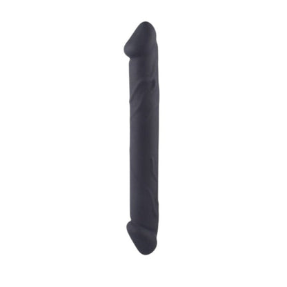 Dildo cu două capete TOYZ4LOVERS Double Joy, din silicon hipoalergenic, lungime 23 cm, diametru 3 cm, negru
