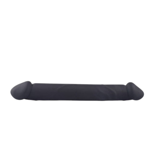 Dildo cu două capete TOYZ4LOVERS Double Joy, din silicon hipoalergenic, lungime 23 cm, diametru 3 cm, negru