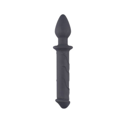 Dildo cu plug anal TOYZ4LOVERS Couple Love, din silicon hipoalergenic, lungime 22.5 cm, diametru 4 cm, negru