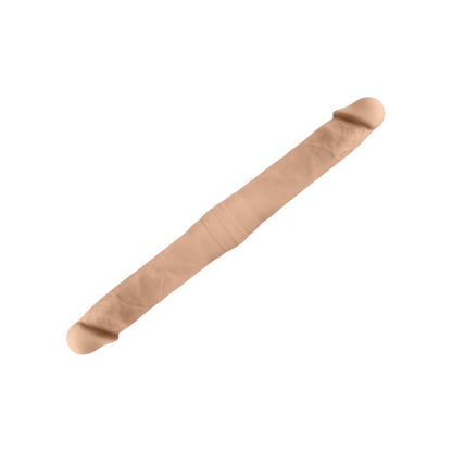 Dildo dublu SILEX-D Double Dong S Size, pentru dublă penetrare, reactiv la căldură, lungime 38.5 cm, culoarea pielii