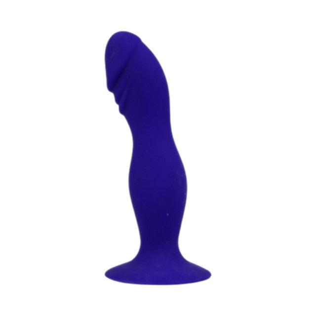 Dildo LOVING JOY 6” Silicone Dildo, bază cu ventuză pentru fixare, compatibil cu ham strap-on, lungime 15 cm, albastru