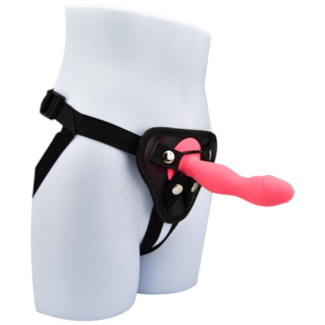 Dildo LOVING JOY 6” Silicone Dildo, bază cu ventuză pentru fixare, compatibil cu ham strap-on, lungime 15 cm, roz