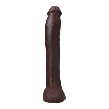 Dildo realist DOC JOHNSON Ultraskyn Signature Cocks - Hollywood Cash, bază cu ventuză pentru fixare, 29 cm, culoarea maro