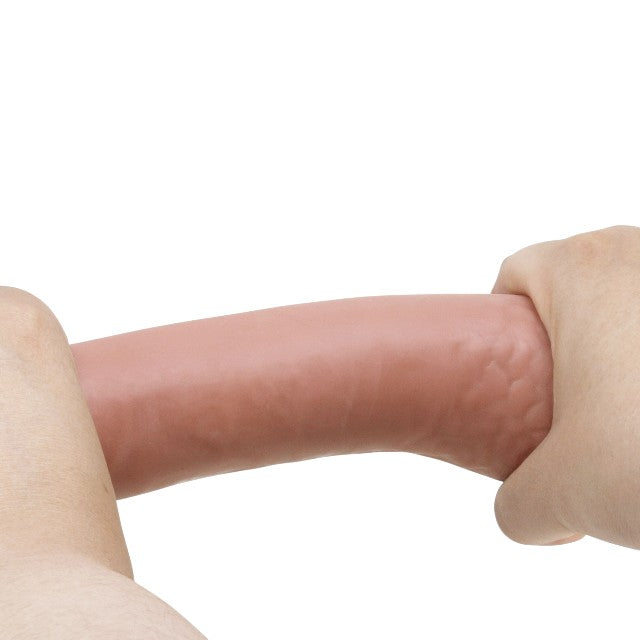 Dildo realist PRETTY LOVE Kable, cu material flexibil care imită pielea, bază cu ventuză, 21 cm, caramel