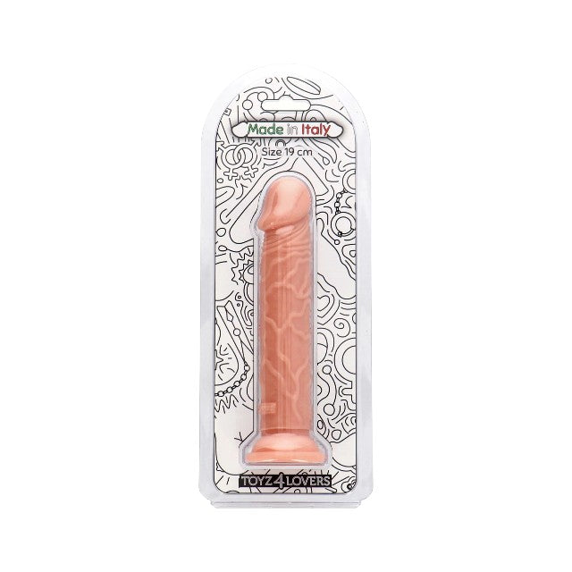 Dildo realist TOYZ4LOVERS Amedeo, bază cu ventuză pentru fixare, lungime 19 cm, culoare naturală deschisă