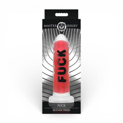Dildo XR BRANDS Fuck, compatibil cu hamuri strap-on, din silicon premium, culoare roșu, 18.5 cm