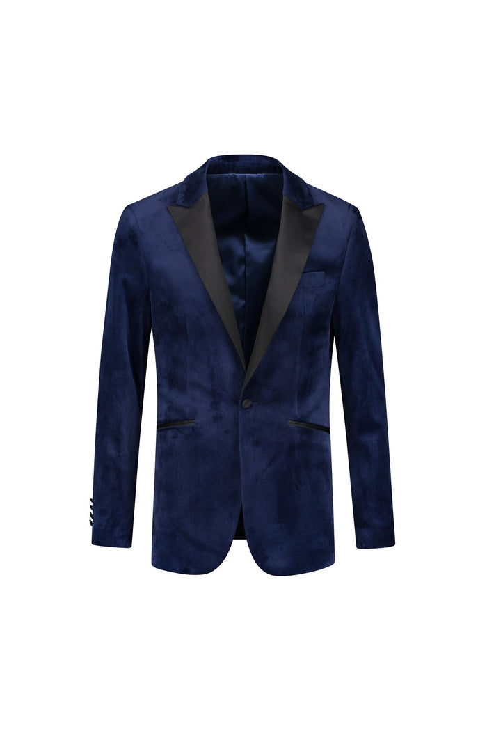 Dinnerjacket velvet blauw