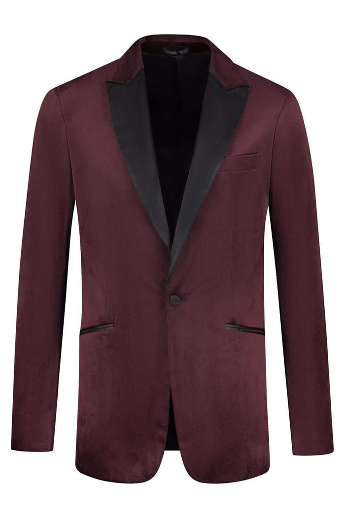 Dinnerjacket velvet donkerrood