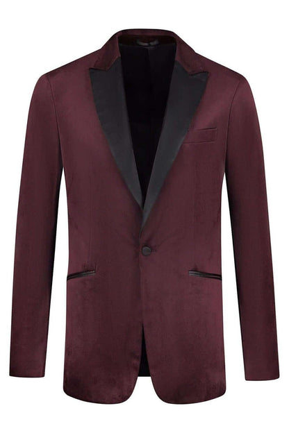 Dinnerjacket velvet donkerrood