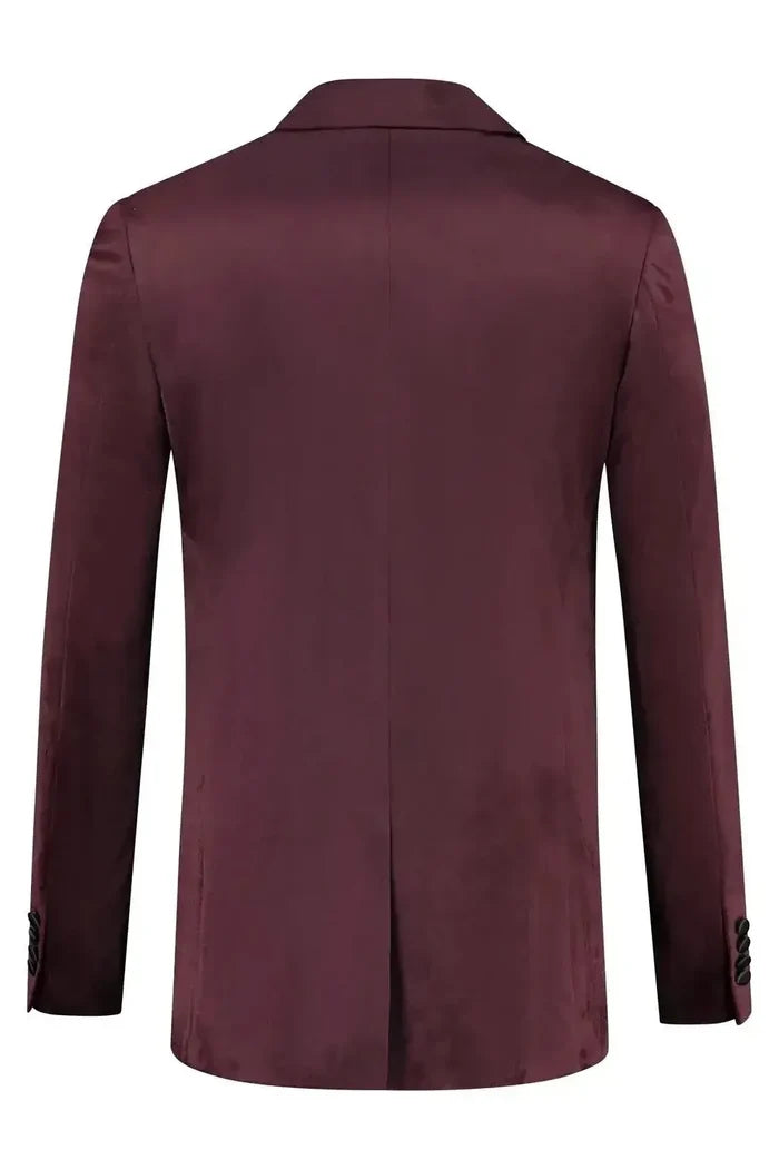 Dinnerjacket velvet donkerrood