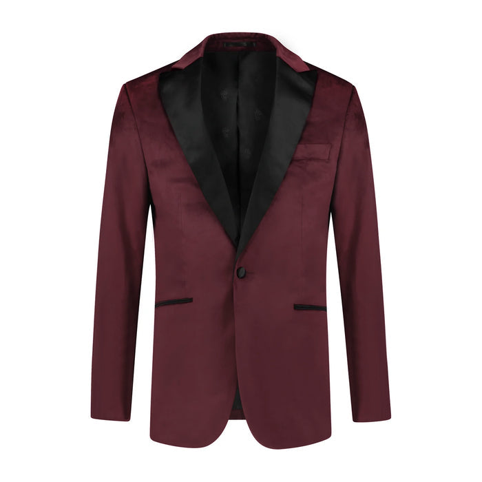 Dinnerjacket velvet donkerrood
