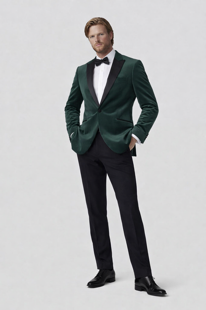 Dinnerjacket velvet groen