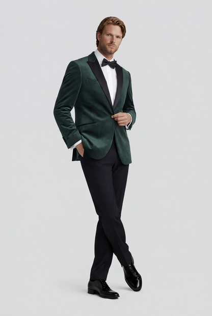 Dinnerjacket velvet groen