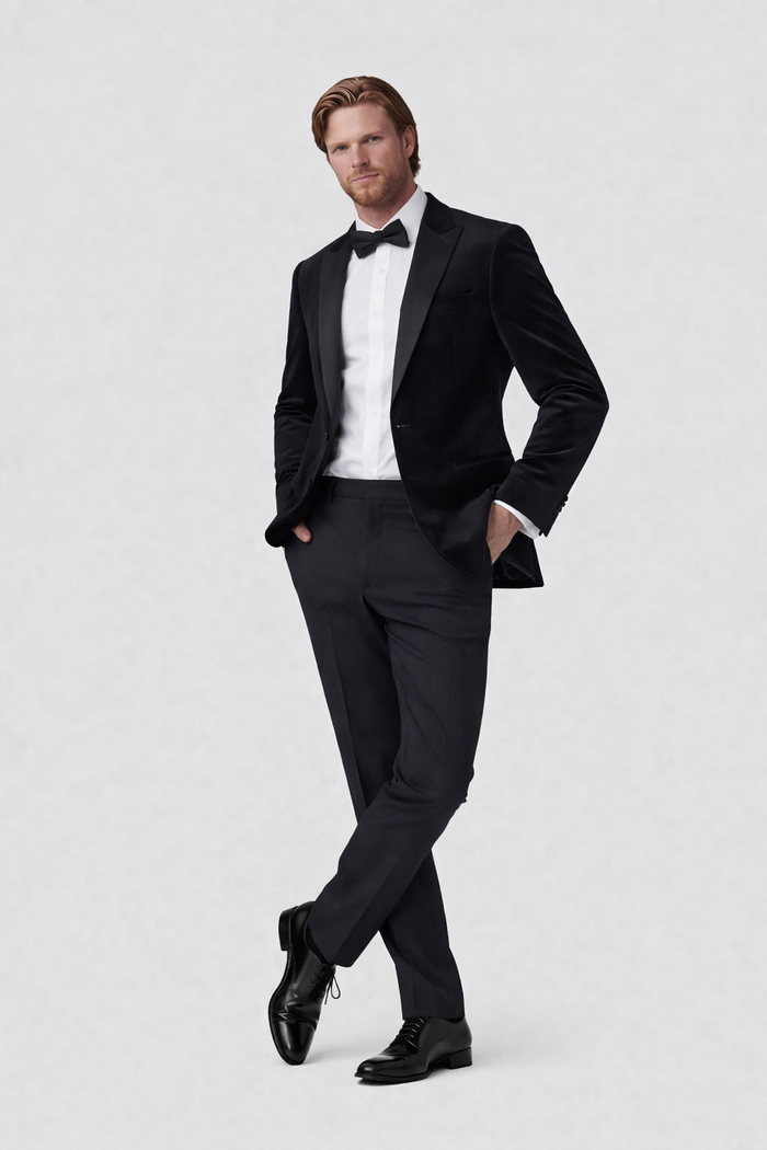 Dinnerjacket velvet zwart