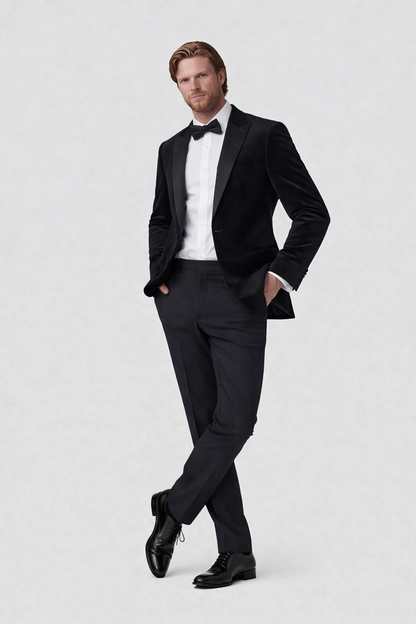 Dinnerjacket velvet zwart