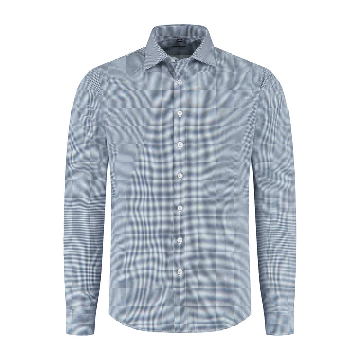 Dotprint blauw-wit