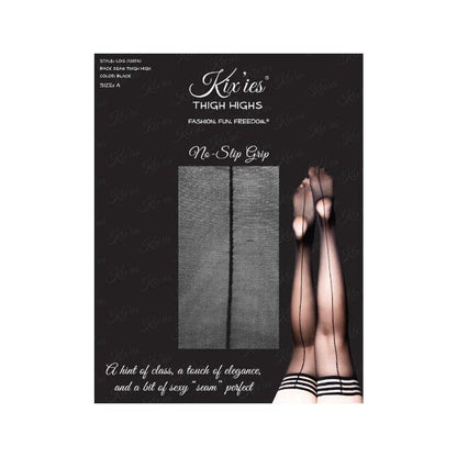 Dresuri sexy KIX’IES LOIS, cu cusătură pe spate și benzi anti-alunecare, negru, mărime A (XS-S) (model 1307A)