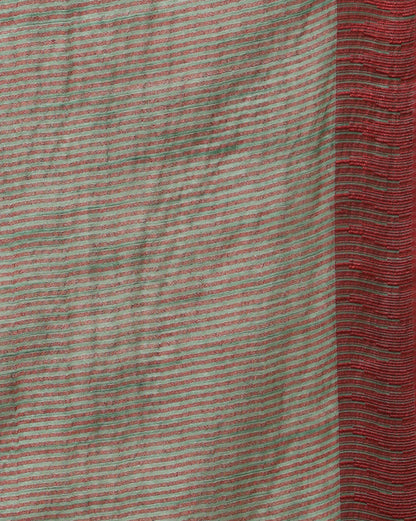Indiehaat | Kota Silk Hand Dyed Jacquard Saree Green