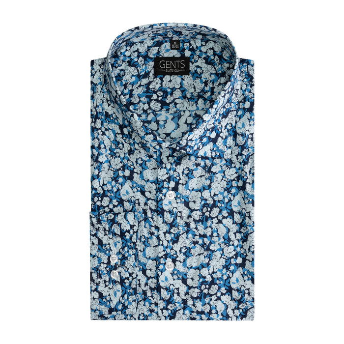 Fancy print blauw