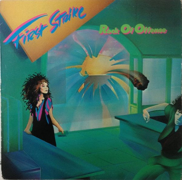 FIRST STRIKE - ROCK OF OFFENSE (*Used Vinyl, 1984, Exit Records) Classic AOR Hard Rock