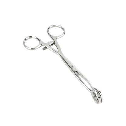 Forceps MR. STEEL Cube Tongs, pentru jocuri BDSM și roleplay, din oțel inoxidabil, lungime 16 cm, culoare argintiu