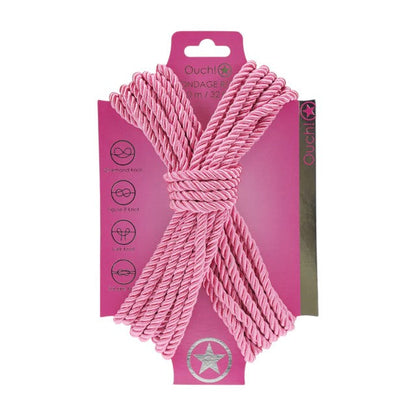 Frânghie OUCH! Bondage Rope, pentru jocuri erotice BDSM, lungime 10 metri, culoare roz